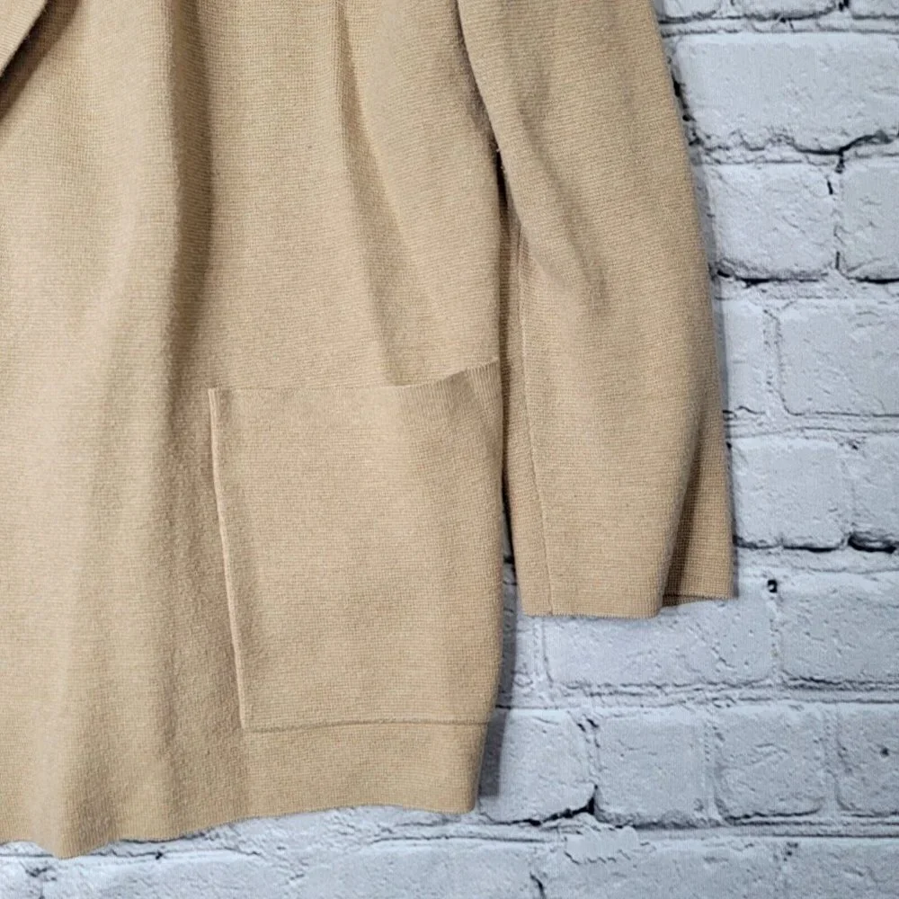 J Crew Eloise Sweater Blazer In Heather Khaki Merino Wool Blend Size‎ M/L?